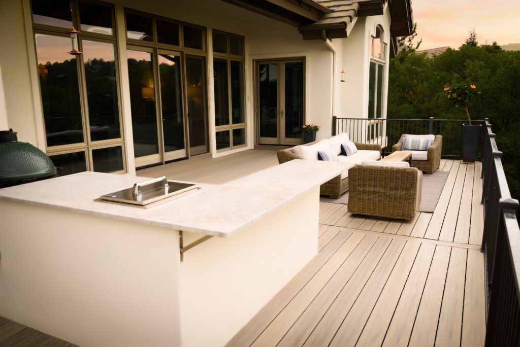 Deck with Mineral Based Composite Decking